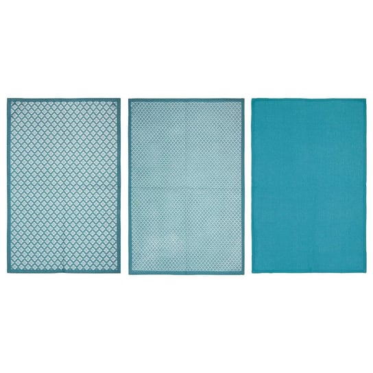 Ręczniki kuchenne z printem, 45 x 70 cm, 3 sztuki, niebieskie Atmosphera