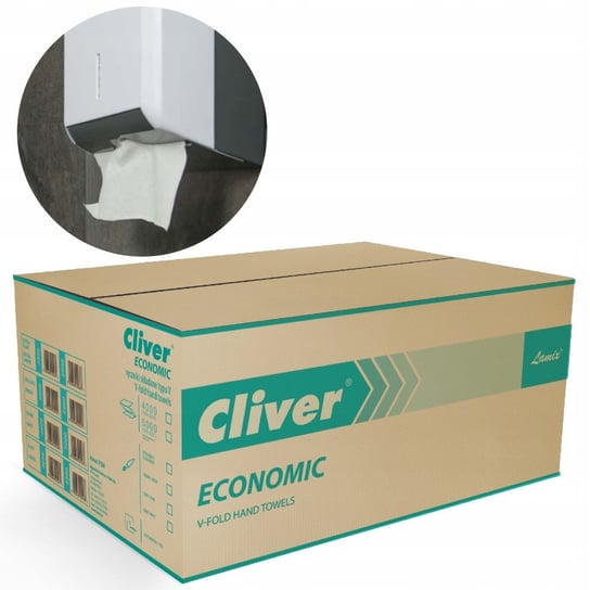 Ręczniki Papierowe Zz Białe 4000 Cliver Economic ABC