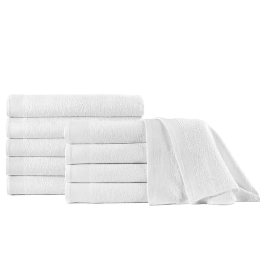 Ręczniki prysznicowe VIDAXL, białe, 350 g/m², 70x140 cm, 10 szt. vidaXL