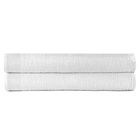 Ręczniki prysznicowe VIDAXL, białe, 450 g/m², 70x140 cm, 2 szt. vidaXL