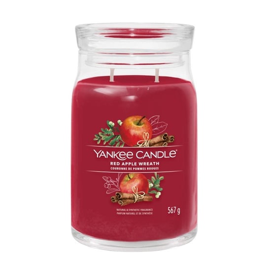 Red Apple Wreath - Yankee Candle Signature - Duża Świeca Z Dwoma Knotami Yankee Candle