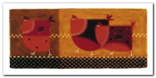 Red Chickens plakat obraz 100x50cm Wizard+Genius