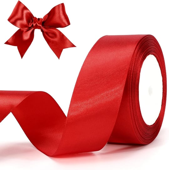 Red Ribbons, 40mm Sage Green Ribbons for Gift Wrapping, 22M Gift Wrap ...