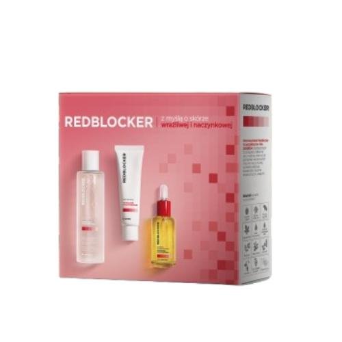 REDBLOCKER Zestaw Koncentrat naprawczy, 30ml + Krem na noc, 50ml + Płyn micelarny, 200ml RedBlocker