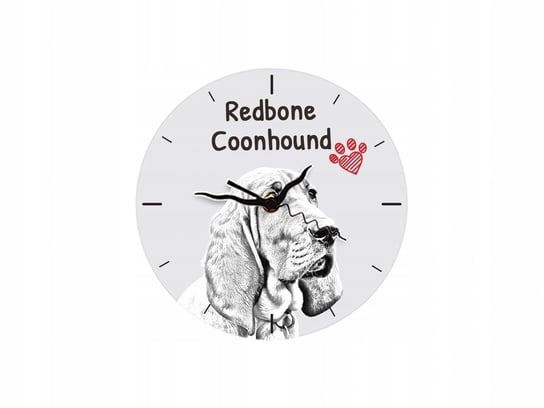 Redbone coonhound Stojący zegar z grafiką, MDF Inna marka