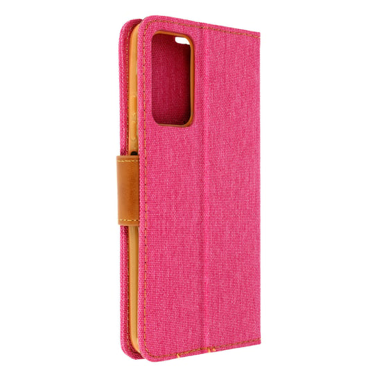 Redmi Note 11S 5G / M4 Pro 5G Fabric Case Card- Holder Stand Case różowy Avizar