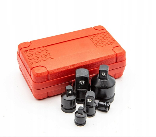 BOEN 6-Piece Impact Universal Joint Socket Set – 1/2", 3/8", 1/4" Drives, CR-MO Steel, ±30° Wobble, With Drill Adapters & Storage Case