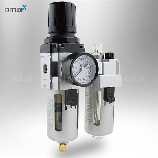 Reduktor Ciśnienia Z Manometrem I Filtrem Sprężonego Powietrza 1/4'' Bituxx