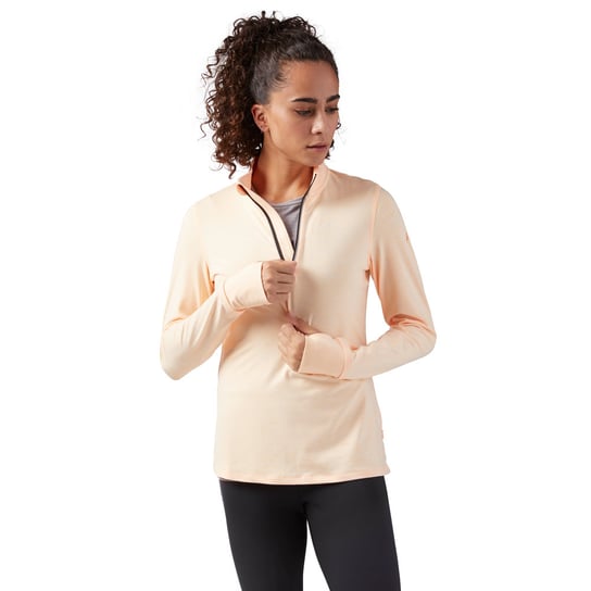 Reebok, Bluza sportowa damska, Reebok Quarter Zip Running Jacket W Piaskowa (CD5466), rozmiar M Reebok