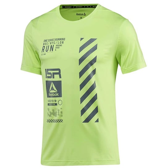 Reebok, Koszulka do biegania męska, ONE SERIES RUNNING REFLECTIVE / BR4361, zielony, rozmiar S Reebok