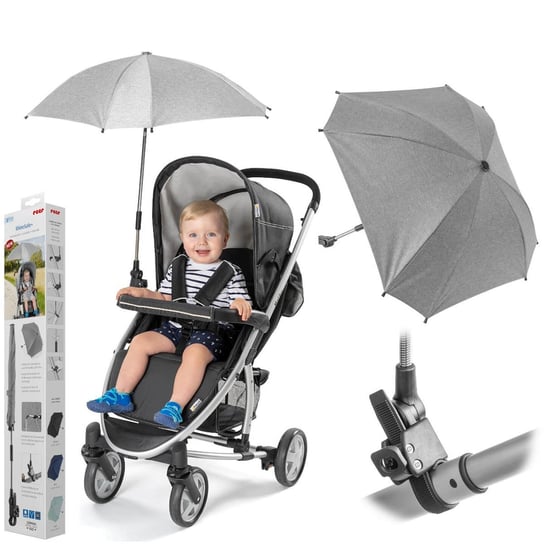Reer, Parasolka przeciwsłoneczna do wózka, UV50+, Szara Reer
