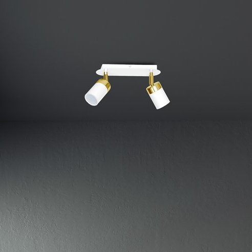 Reflektorowa LAMPA sufitowa JOKER MLP6129 Milagro metalowa OPRAWA plafon regulowane reflektorki białe złote Milagro