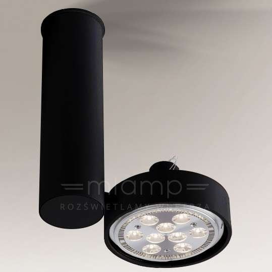 Reflektorowa LAMPA sufitowa NATORI 7210 Shilo regulowana OPRAWA metalowa SPOT tuba czarna Shilo