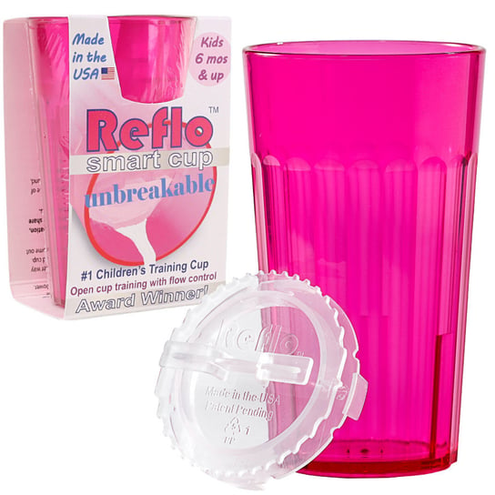 Reflo Nowy Nietłukący Kubek Treningowy Dla Dzieci Różowy Reflo