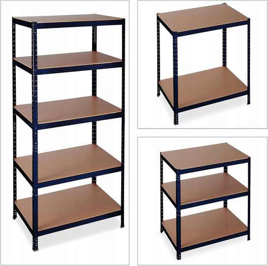 REGAŁ METALOWY MAGAZYNOWY GARAŻOWY PIWNICY KOMÓRKI 180x90x40cm 875kg ...