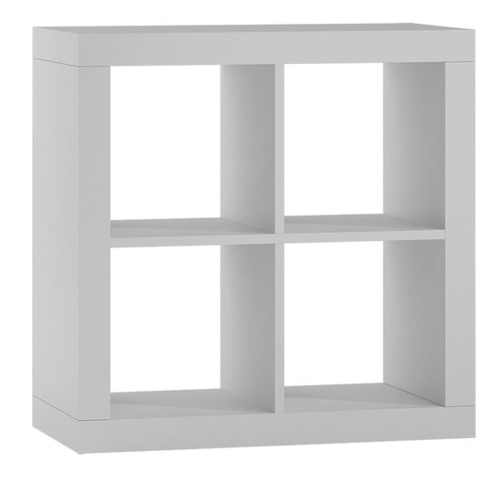 Regał minimalistyczny ELIOR Idris 3X, biały, 77x38x77 cm Elior