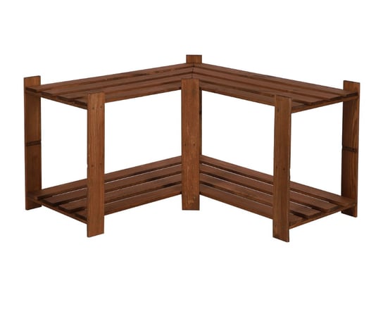 Regał Na Książki Narożny B09R 50X85X38 2 Półki Brązowy Olejowany Drewno Sosnowe Brązowy B09R_050X085X38_R0F1 / Wamar-Sosenka Inna marka