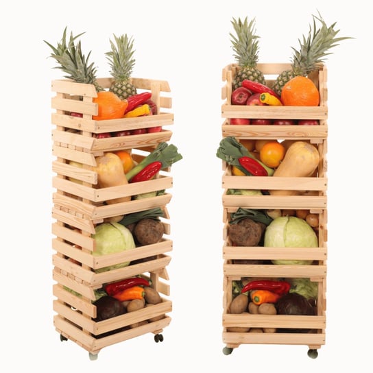 Regał na warzywa skrzynie na owoce warzywa skrzynka skrzynki 4x37cm KÓŁKA / Wamar-Sosenka Wamar-Sosenka