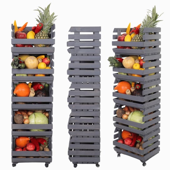 Regał na warzywa skrzynie na owoce warzywa skrzynka skrzynki 5x37cm KÓŁKA / Wamar-Sosenka Wamar-Sosenka