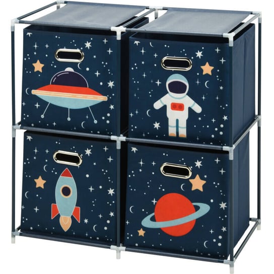 Regał na zabawki z pojemnikami Misja kosmiczna, 68 x 35 x 70 cm StorageSolutions