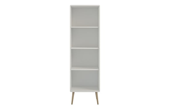 Regał SOFTLINE *biały/dąb, 49x166x33,2, Płyta MDF 15mm i 18mm, Lite drewno dębowe Konsimo