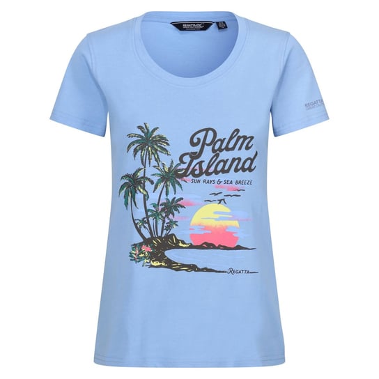 Regatta Koszulka Damska Filandra VIII Z Drzewem Palmowym (36 / Niebieski) REGATTA