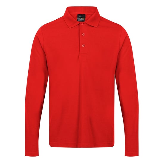 Regatta Koszulka Polo Męska Z Długim Rękawem Pro (S (52-55 Cm) / Bordowy) REGATTA