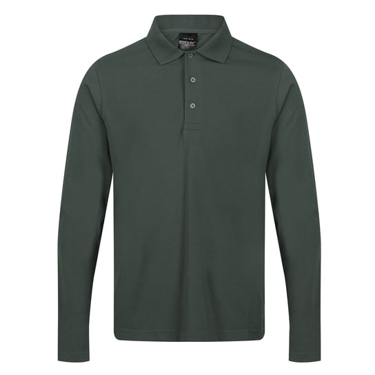 Regatta Koszulka Polo Męska Z Długim Rękawem Pro (XL 8,5-9 / Ciemnozielony) REGATTA