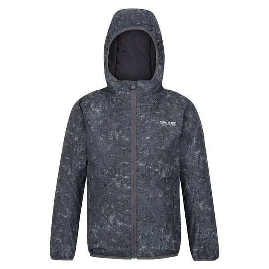 Regatta Kurtka Dziecięca/dziecięca Volcanics VII Terrain Print Reflective Waterproof Jacket (146-152 / Grafitowy) REGATTA