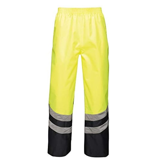 Regatta Spodnie Wodoodporne Unisex Dla Dorosłych Hi-Vis Odblaskowy Materiał Pro (2XL / Żółty) REGATTA