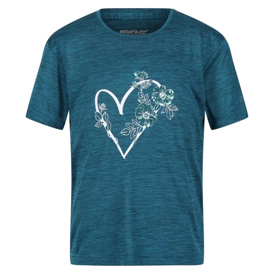 Regatta T-Shirt Dziecięca Serce Melanżowy Findley Keep Going (140 / Niebieski) REGATTA