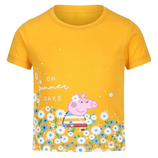 Regatta T-Shirt Dziecięca Świnka Peppa Kwiaty (80 / Ciemnożółty) REGATTA