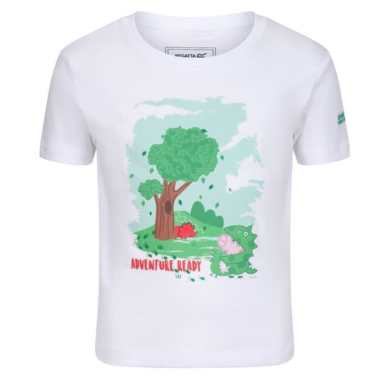 Regatta T-Shirt Dziecięca Świnka Peppa Z Nadrukiem Z Krótkim Rękawem (102 / Ciepły Biały) REGATTA