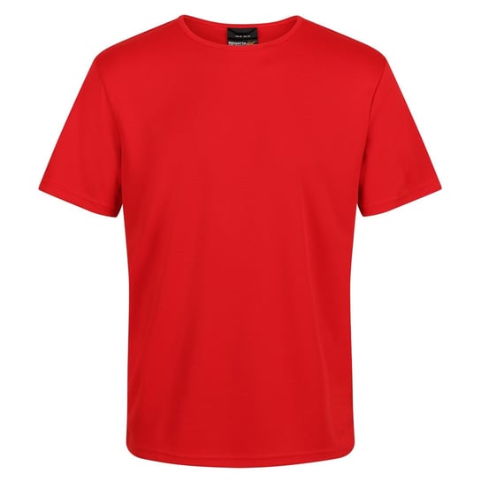 Regatta T-Shirt Męska Odblaskowy Materiał Odprowadzanie Wilgoci Pro (L / Bordowy) REGATTA