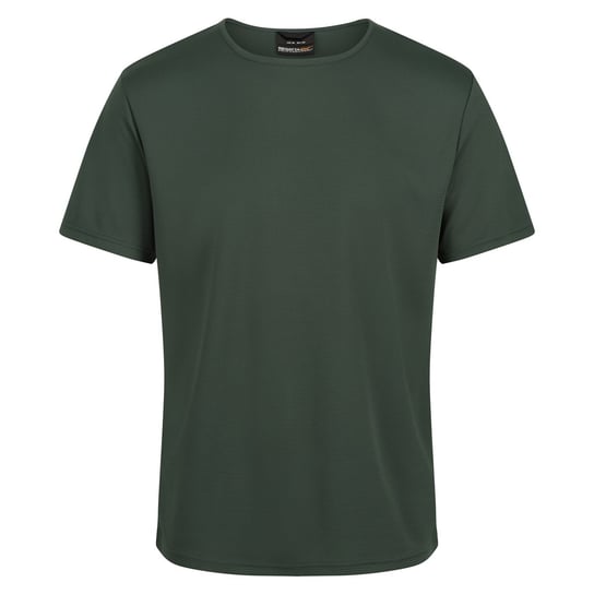 Regatta T-Shirt Męska Odblaskowy Materiał Odprowadzanie Wilgoci Pro (L / Ciemnozielony) REGATTA