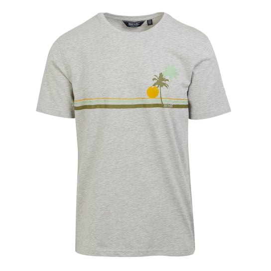 Regatta T-Shirt Męska Z Motywem Zachodu Słońca Melanżowy Cline VIII (XXL (193cm) / Siwe) REGATTA