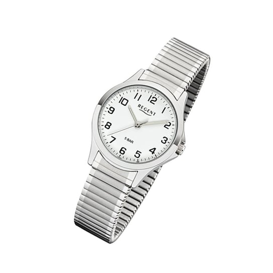 Regent damska bransoleta 2242424 analogowy metalowy zegarek na rękę srebrny UR2242424 Regent