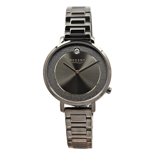 Regent damski zegarek analogowy metalowa bransoleta ciemnoszary UR2252549 Regent