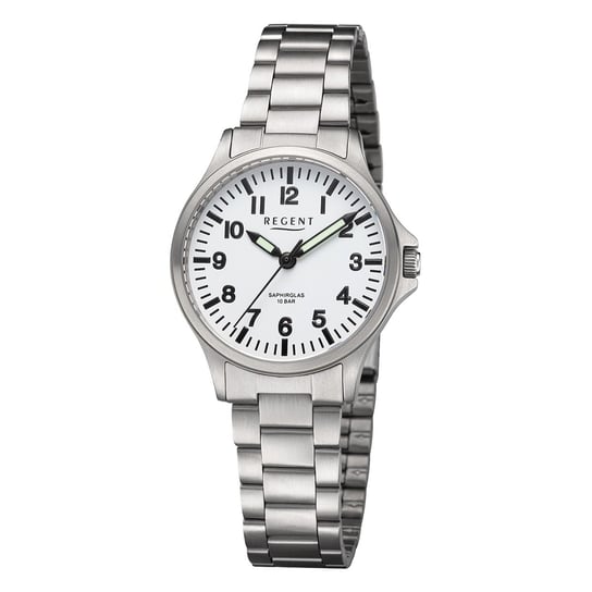 Regent damski zegarek analogowy metalowa bransoleta srebrny UR2192563 Regent