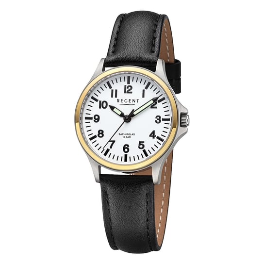 Regent damski zegarek analogowy skórzany pasek czarny UR2092566 Regent