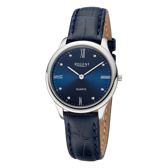 Regent damski zegarek analogowy skórzany pasek niebieski UR2114082 Regent