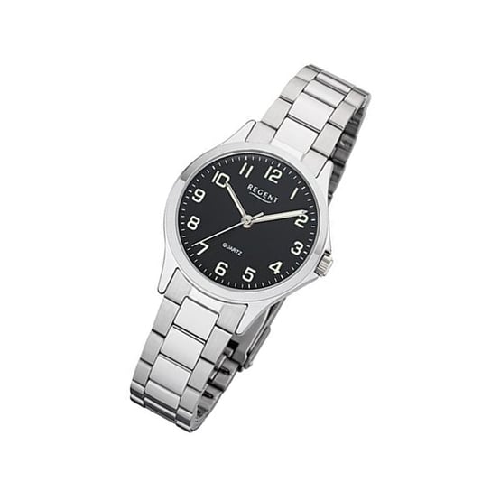 Regent damski zegarek metalowa bransoleta 2252409 analogowy metalowy zegarek na rękę srebrny UR2252409 Regent
