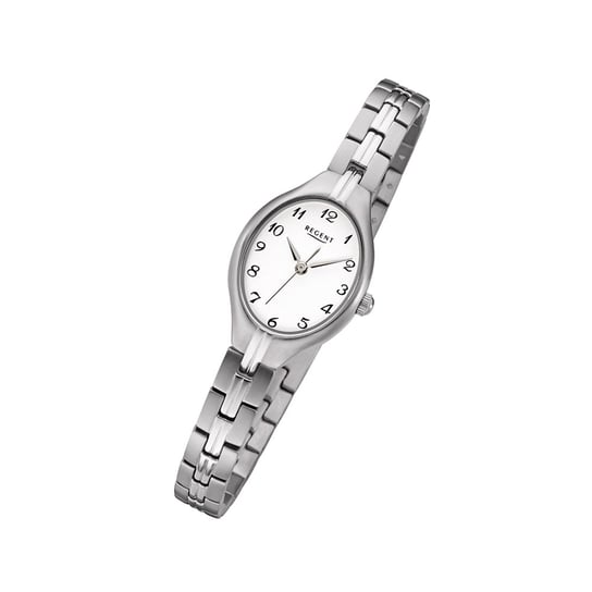 Regent damski zegarek tytanowy zegarek F-1162 analogowy zegarek na metalowej bransolecie srebrny URF1162 Regent