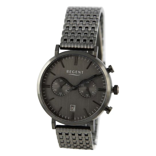 Regent męski zegarek analogowy metalowa bransoleta czarny UR1150598 Regent