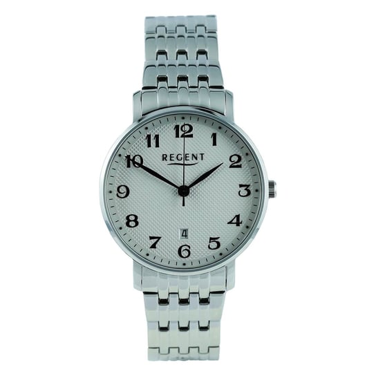 Regent męski zegarek analogowy metalowa bransoleta srebrny UR1011587 Regent