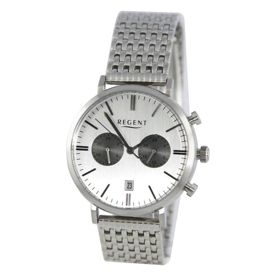 Regent męski zegarek analogowy metalowa bransoleta srebrny UR1151500 Regent