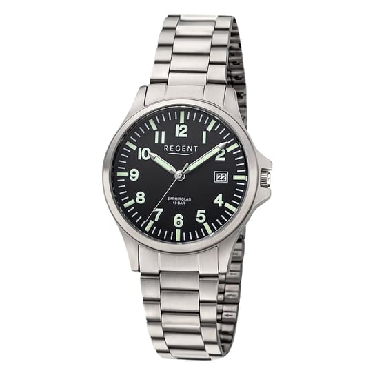 Regent męski zegarek analogowy metalowa bransoleta srebrny UR1192571 Regent