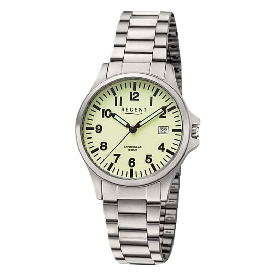 Regent męski zegarek analogowy metalowa bransoleta srebrny UR1192572 Regent