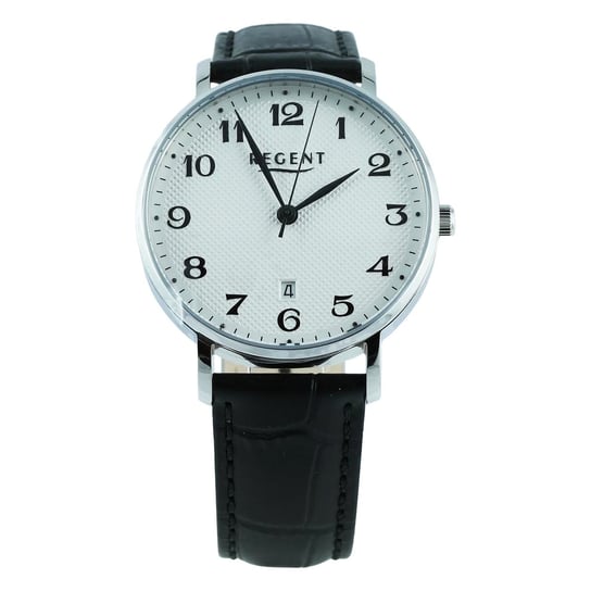 Regent męski zegarek analogowy skórzany pasek czarny UR1011584 Regent