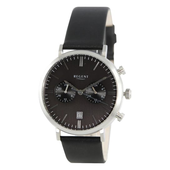 Regent męski zegarek analogowy skórzany pasek czarny UR1111523 Regent